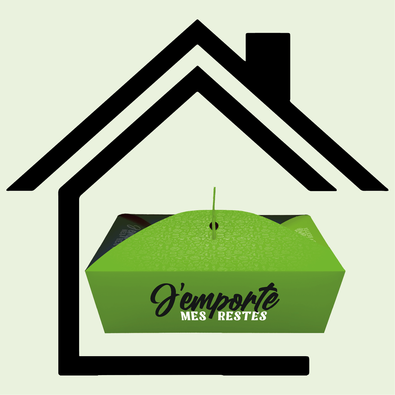 Gaspillage à la maison, la doggybag j'emporte mes restes est une solution écoresponsable.